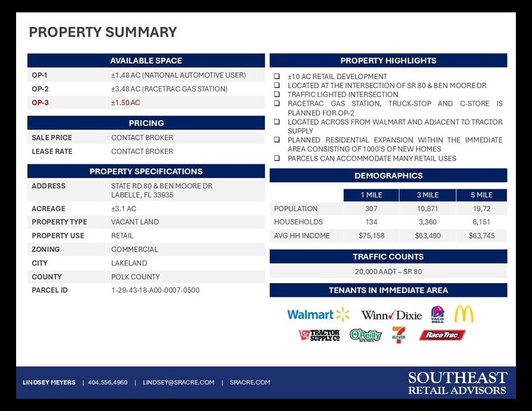 More Photos Of SR 80 & Ben Moore Dr, LaBelle Land For Lease