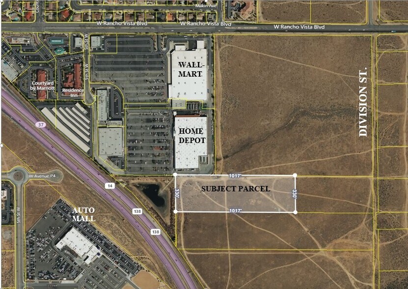 More Photos Of Highway 14 and P-4 Ave @ Division St. and P-4, Palmdale Land For Sale