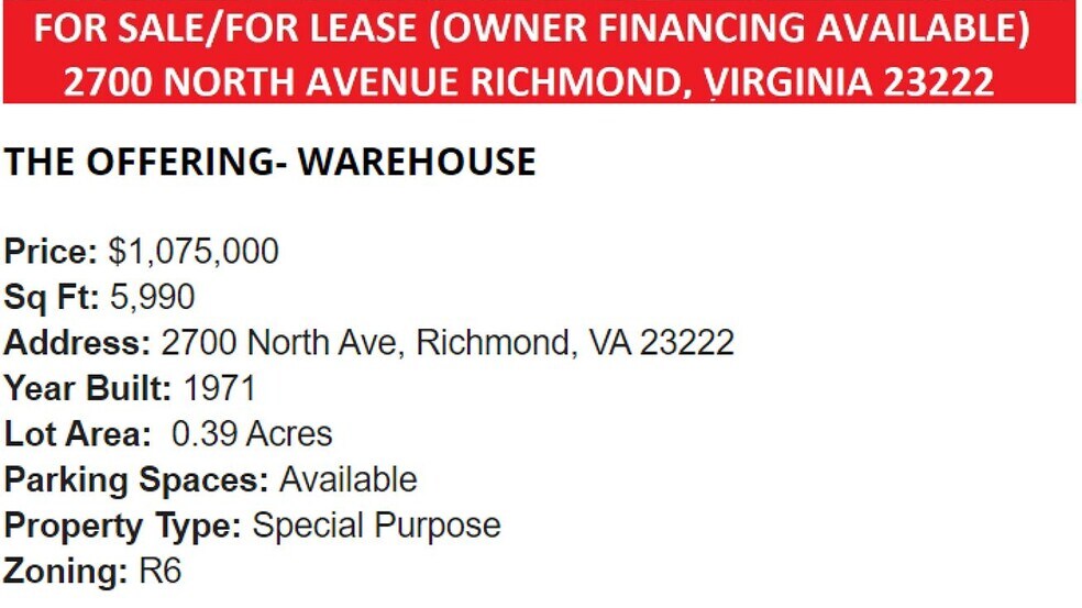 More Photos Of 2700 North Ave, Richmond Funeral Home For Sale