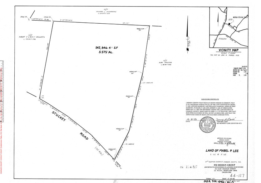 More Photos Of Stuckey Rd @ Mason Springs Rd, Indian Head Land For Sale