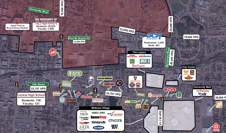 More Photos Of 520 15th St, Tuscaloosa Land For Lease