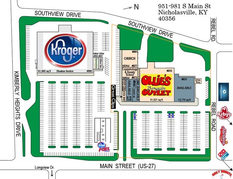 More Photos Of 951-957 S Main St, Nicholasville Unknown For Lease