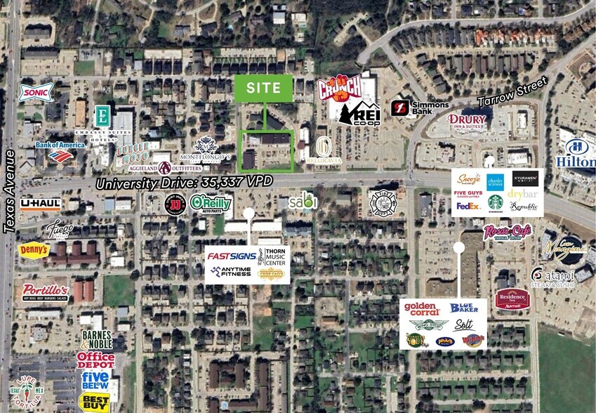 More Photos Of 505 University Dr, College Station General Retail For Lease