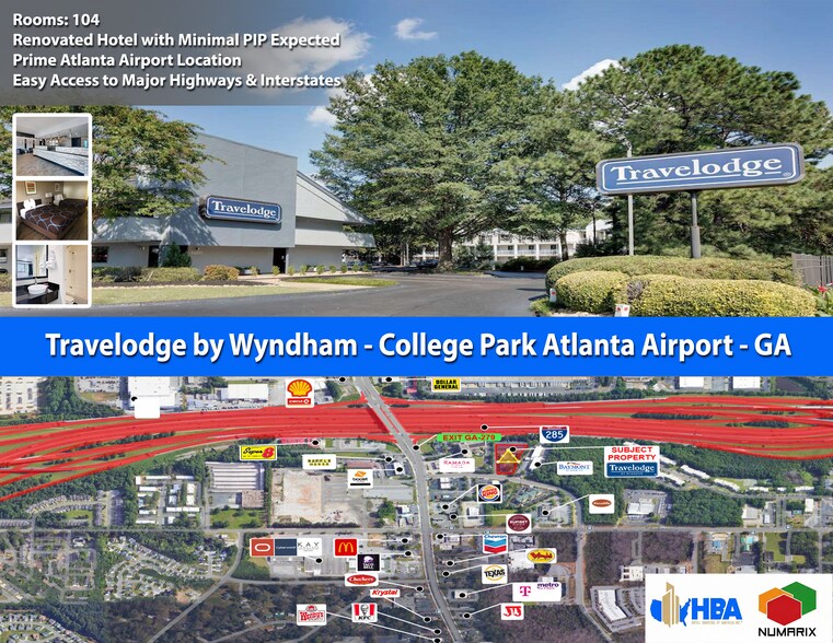 Primary Photo Of 2471 Old National Pky, College Park Hotel For Sale