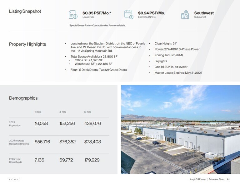 More Photos Of 3211 Polaris Ave, Las Vegas Warehouse For Lease
