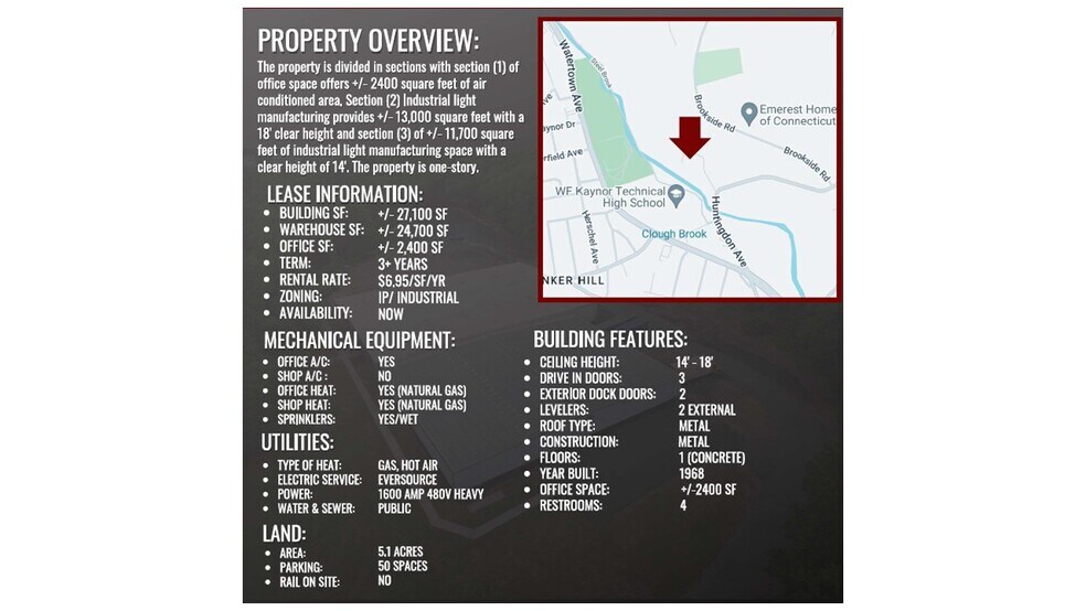 More Photos Of 185 Huntingdon Ave, Waterbury Industrial For Sale