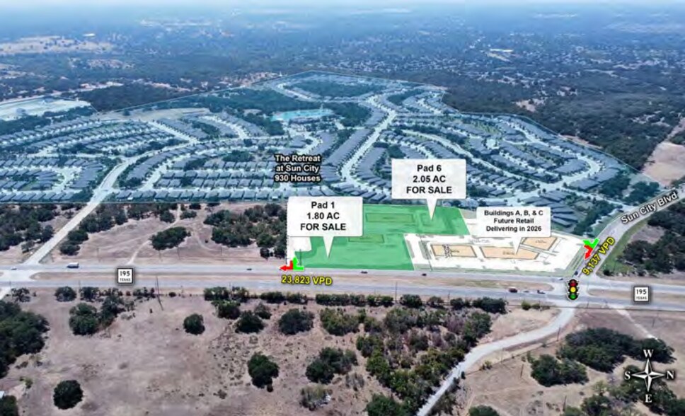 More Photos Of TX-195 & Sun City Blvd, Georgetown Land For Sale