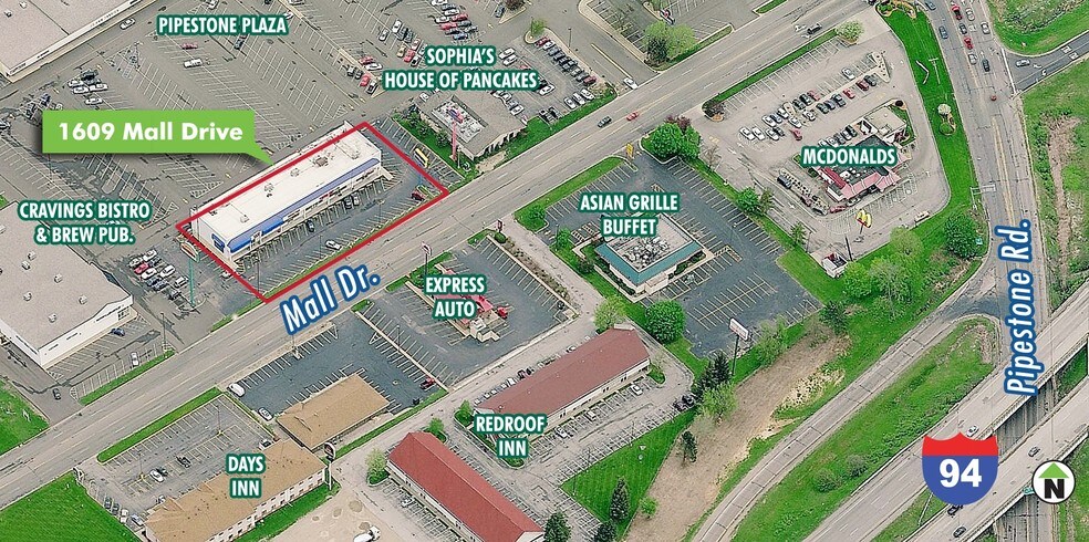 More Photos Of 1609-1619 Mall Dr, Benton Harbor Storefront For Sale