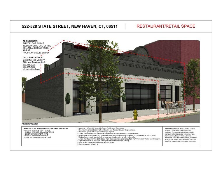 Primary Photo Of 522-524 State St, New Haven Storefront For Lease