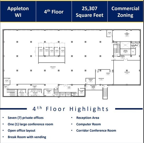 More Photos Of 100 W College Ave, Appleton Office For Sale