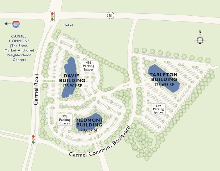 More Photos Of 6701 Carmel Rd, Charlotte Office For Lease