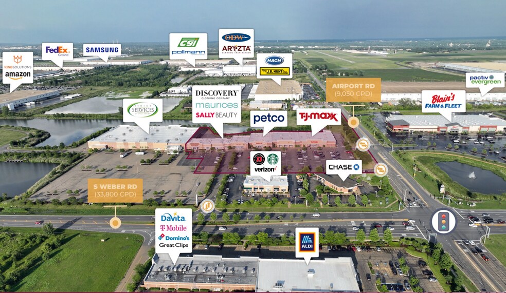 More Photos Of 351-375 S Weber Rd, Romeoville General Retail For Sale