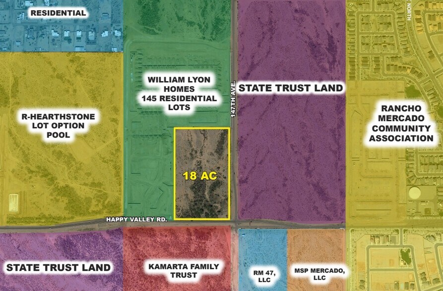 Primary Photo Of NEC Happy Valley Rd & 147th Ave, Surprise Land For Sale