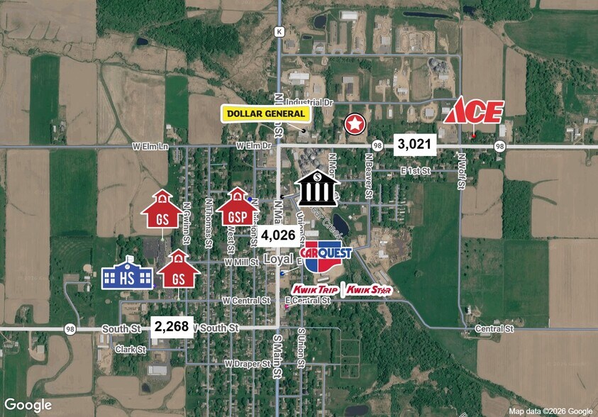 More Photos Of 314 Elm Dr, Loyal Industrial For Lease