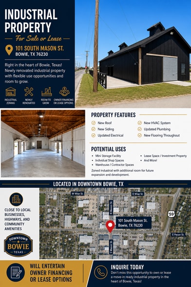 More Photos Of 101 N Mason St, Bowie Warehouse For Sale