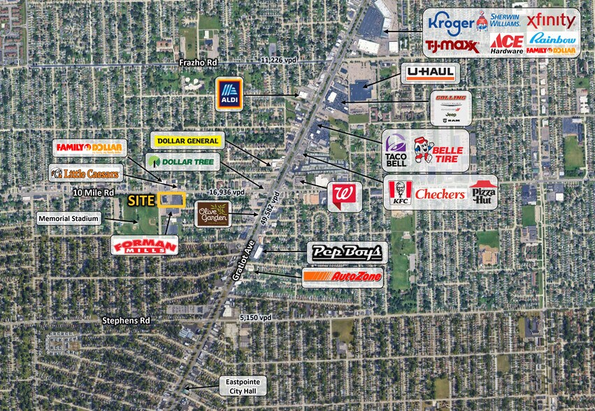 More Photos Of 16000 E 10 Mile Rd, Eastpointe Drugstore For Lease