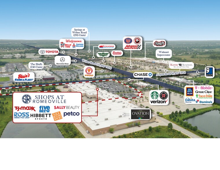 More Photos Of 351-375 S Weber Rd, Romeoville Storefront For Sale