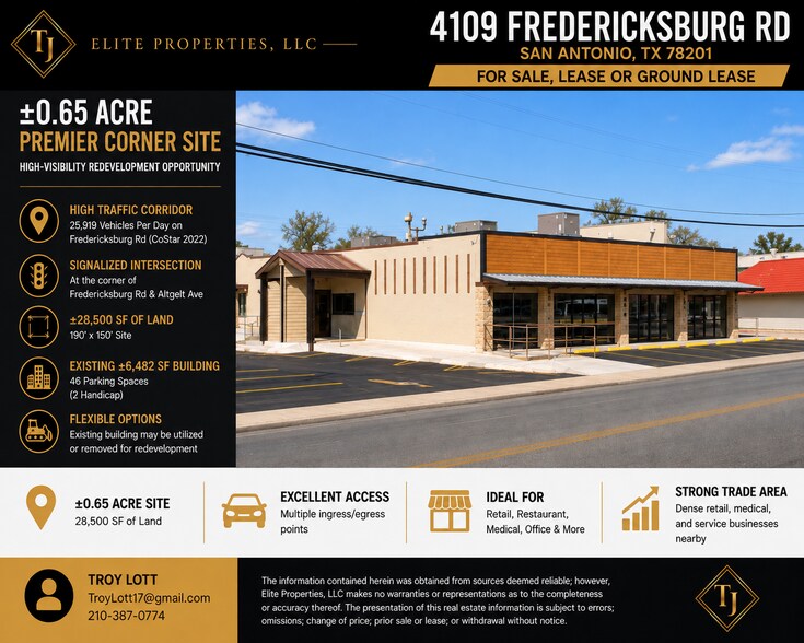Primary Photo Of 4109 Fredericksburg Rd, San Antonio Freestanding For Sale