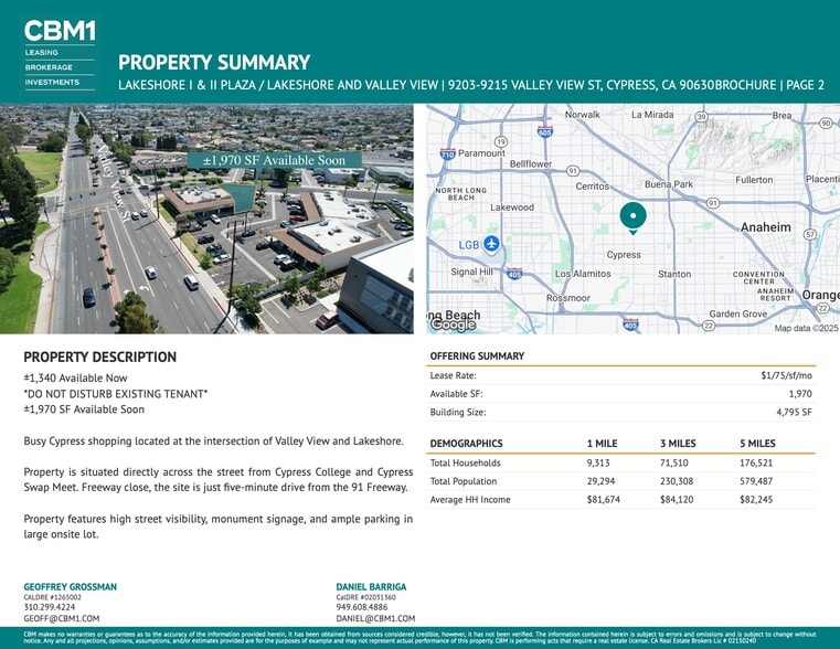 More Photos Of 9203-9215 Valley View St, Cypress Unknown For Lease