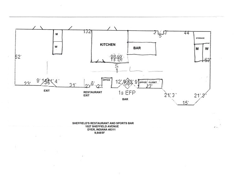 More Photos Of 1027 Sheffield Ave, Dyer Restaurant For Sale