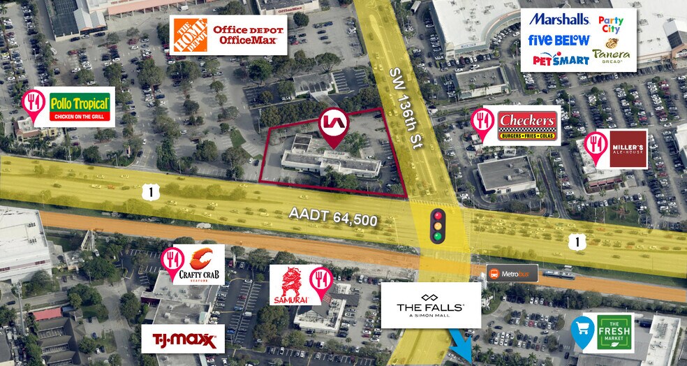 More Photos Of 13595-8521 S Dixie Hwy, Pinecrest Bank For Lease