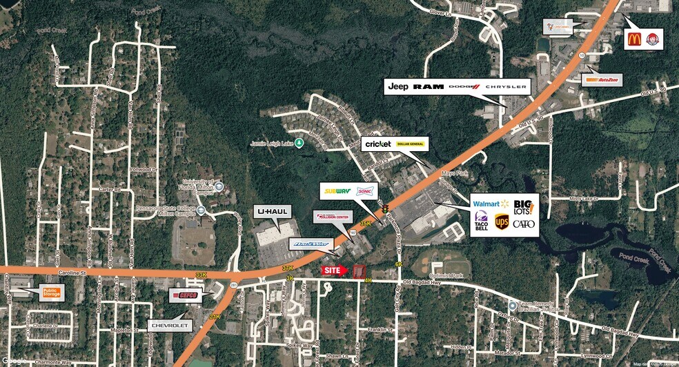 More Photos Of 6148 Old Bagdad Hwy, Milton Storefront Retail Office For Sale