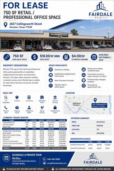 Primary Photo Of 2827 Collingsworth St, Houston General Retail For Lease