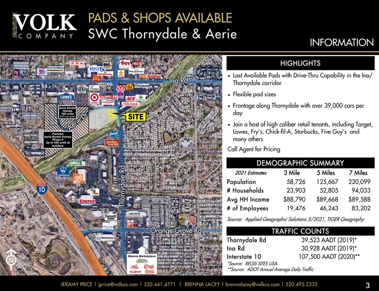 More Photos Of SWC Thornydale Rd & Aerie Dr, Tucson Land For Lease