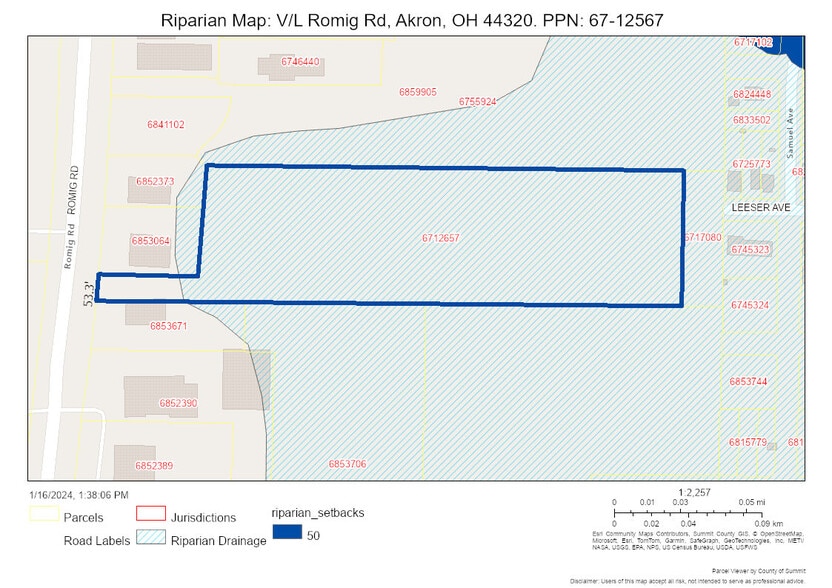 More Photos Of V/L 5.80 AC Romig Rd rd, Akron Land For Sale