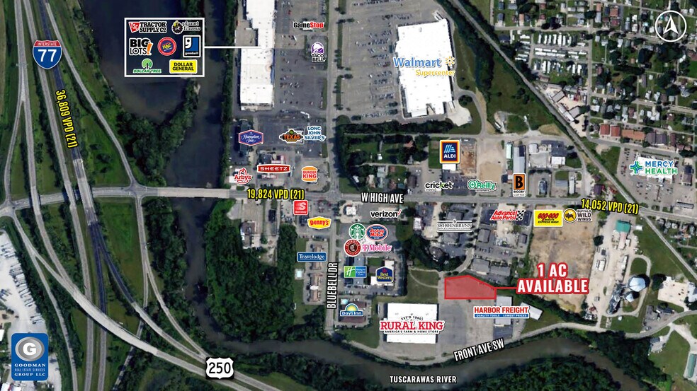 More Photos Of 1203 Front Ave SW, New Philadelphia Land For Lease