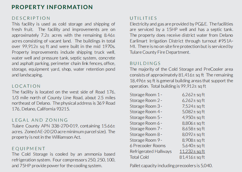 More Photos Of 369 Road 176, Delano Refrigeration Cold Storage For Lease