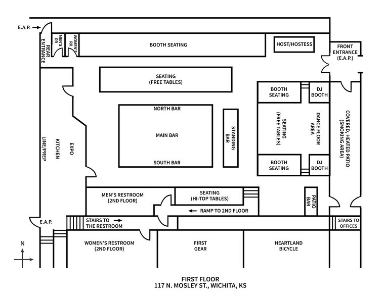 More Photos Of 117 N Mosley St, Wichita Bar For Lease
