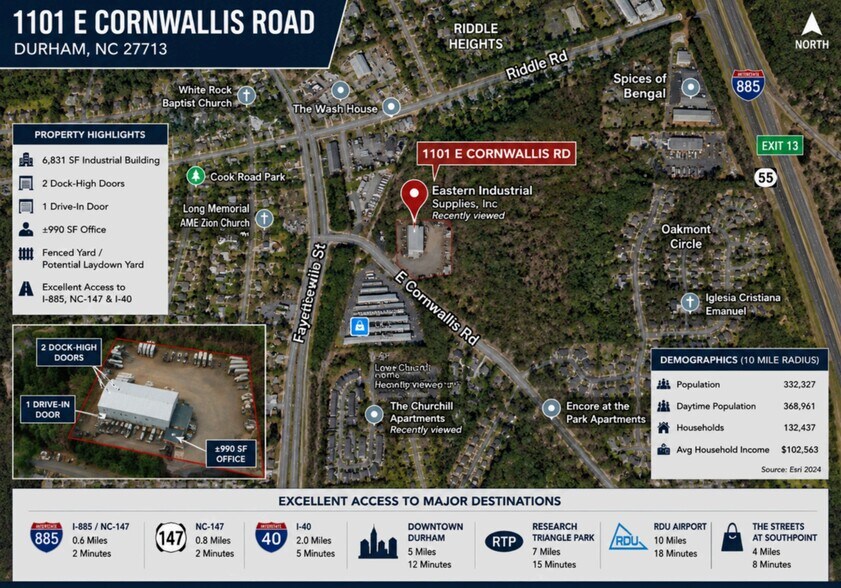 More Photos Of 1101 E Cornwallis Rd, Durham Warehouse For Sale