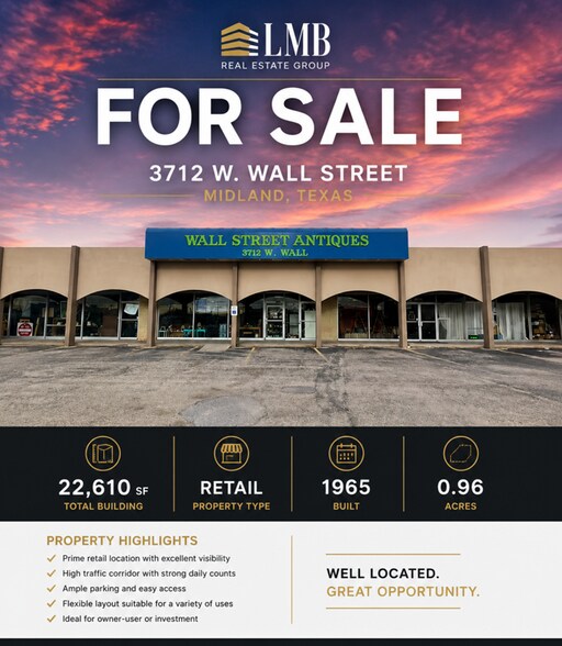More Photos Of 3712 W Wall St, Midland Storefront For Sale