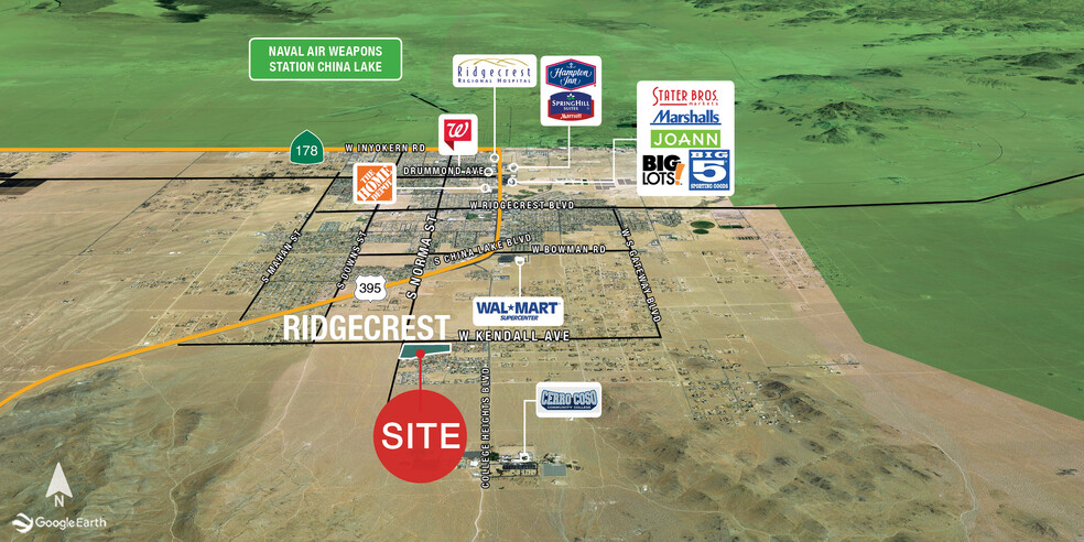 Primary Photo Of SE Corner Of Kendall & Norma, Ridgecrest Land For Sale