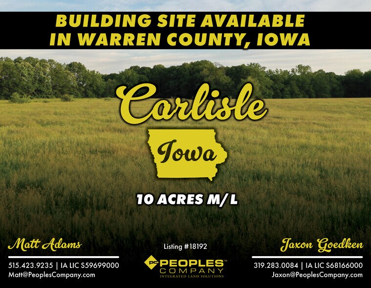 Primary Photo Of Dubuque Street & 170th Avenue, Carlisle Land For Sale