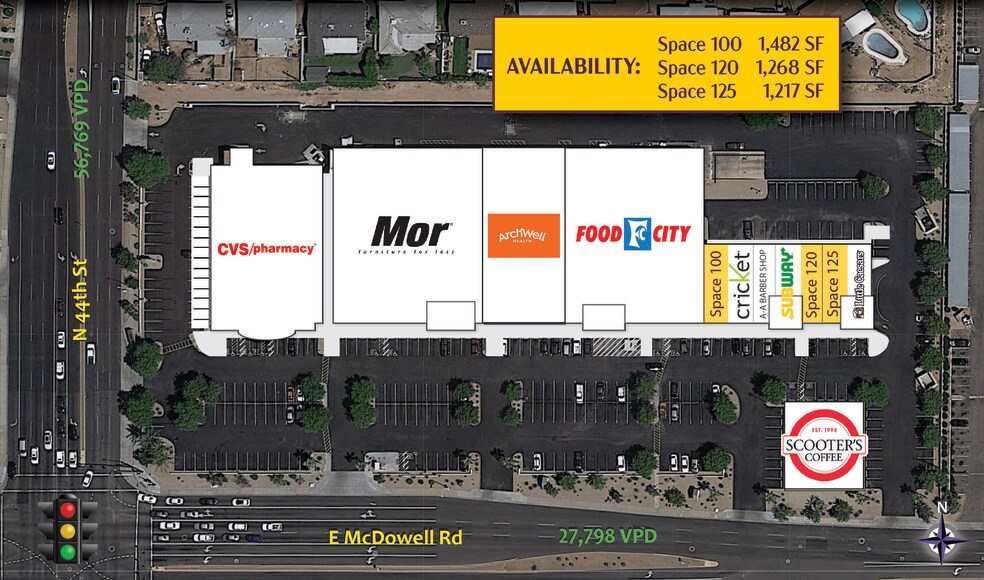 More Photos Of N 44th St @ E McDowell Rd, Phoenix Unknown For Lease