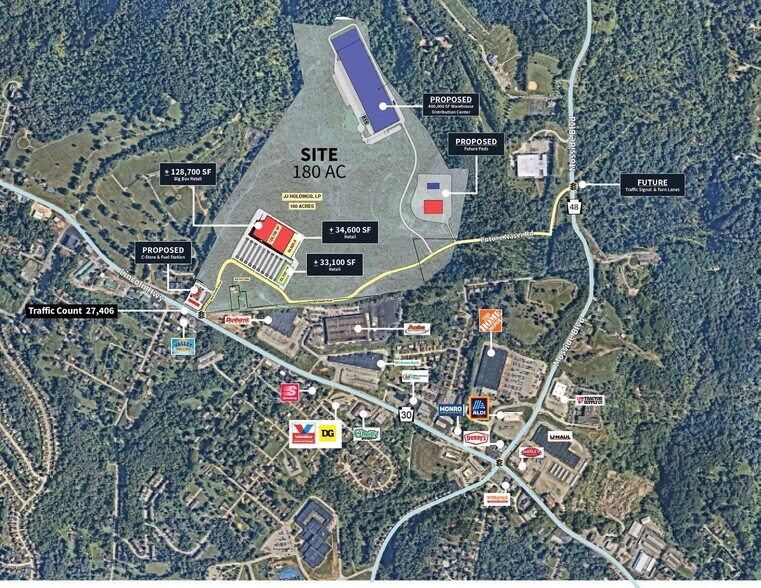 Primary Photo Of District 30 Development, Route 30 & Naser Road, North Versailles, PA, North Versailles Land For Lease