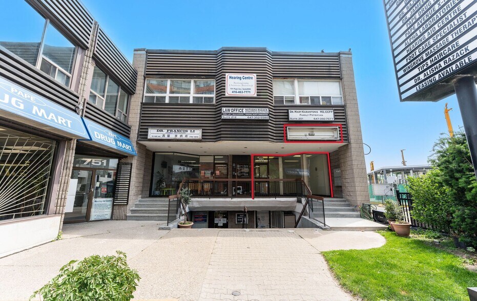 Primary Photo Of 751-757 Pape Ave, Toronto Storefront Retail Office For Lease
