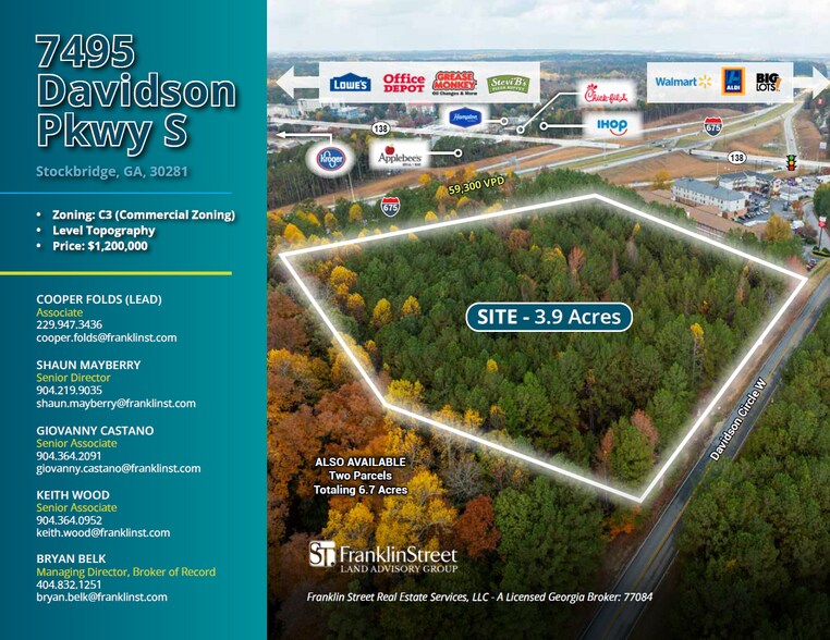 More Photos Of 7495 Davidson Pkwy N, Stockbridge Land For Sale