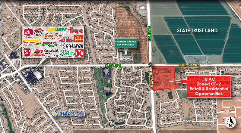 Primary Photo Of SEC Bella Vista & Gantzel Rd, San Tan Valley Land For Lease