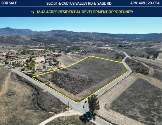 Primary Photo Of Cactus Valley Rd @ Sage Rd, Hemet Land For Sale