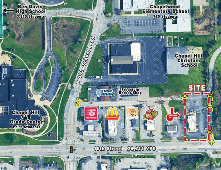 More Photos Of 7218 W 10th St, Indianapolis Fast Food For Lease