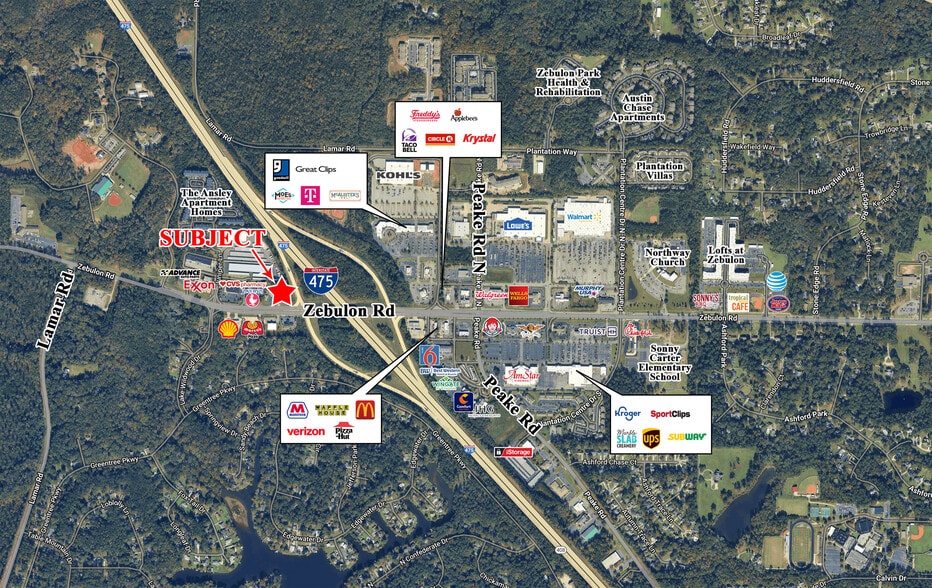 More Photos Of 6351 Zebulon Rd, Macon-Bibb Storefront Retail Office For Lease