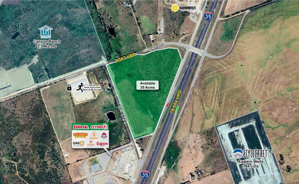 More Photos Of SWC I-35 & CR 305, Jarrell Land For Sale
