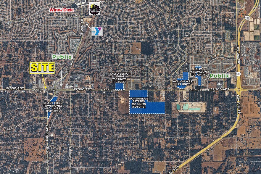 More Photos Of County Line Rd @ Mariner Blvd, Spring Hill Land For Lease