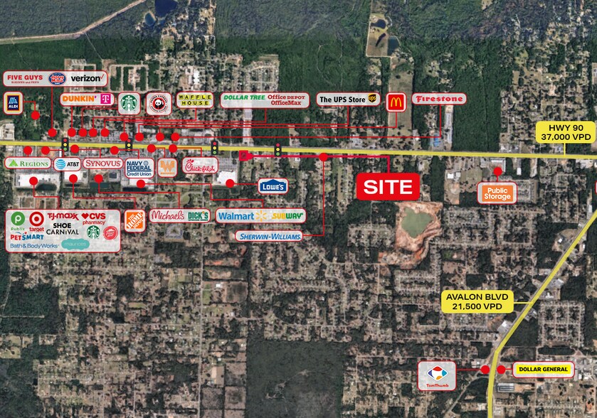 More Photos Of Hwy 90 @ Peaden Road, Pace Land For Sale