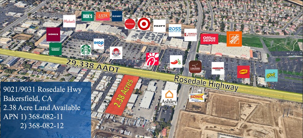 Primary Photo Of 9021-9031 Rosedale Hwy, Bakersfield Land For Sale