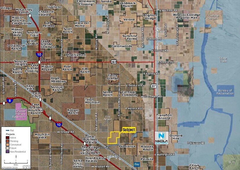 More Photos Of W-NWC of Eleven Mile Corner Road & Houser Road, Eloy Land For Sale