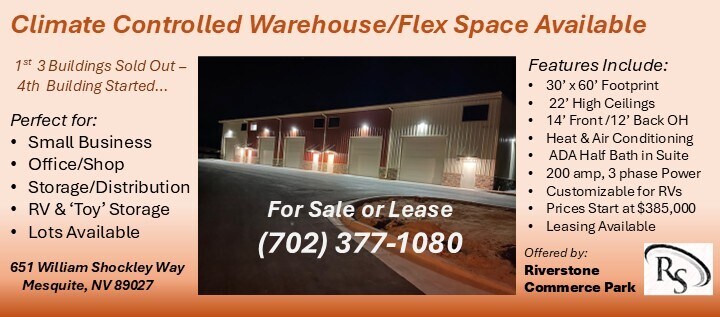 More Photos Of 651 William Shockley Wy, Mesquite Warehouse For Sale